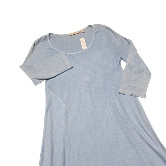 Soft Surroundings Dresses & Skirts - NEW‎ Soft Surroundings Knit Dress Medium Blue 3/4 Sleeve A-Line Casual M